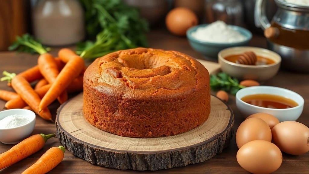 Bolo de cenoura sem glúten e sem lactose Bolo de cenoura sem glúten e sem lactose