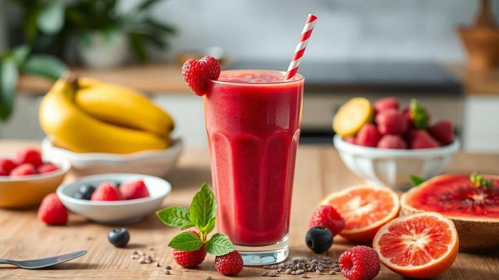 Smoothie com frutas vermelhas e chia 3 Smoothie com frutas vermelhas e chia