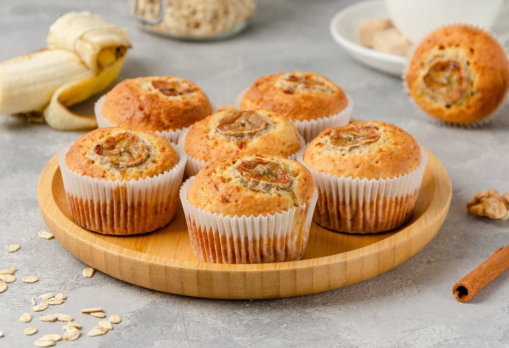 Bolinho de aveia e banana sem açúcar 6 Bolinho de aveia e banana sem açúcar