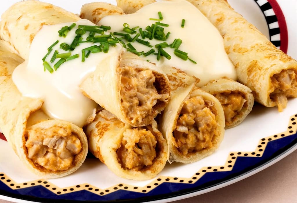 Panqueca de aveia recheada com frango e ricota panqueca-de-aveia-recheada-com-frango-e-ricota