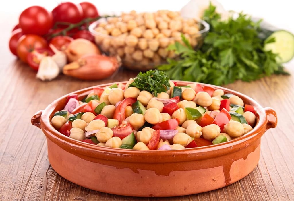 Salada de grão-de-bico com molho de limão 5 Salada de grão-de-bico