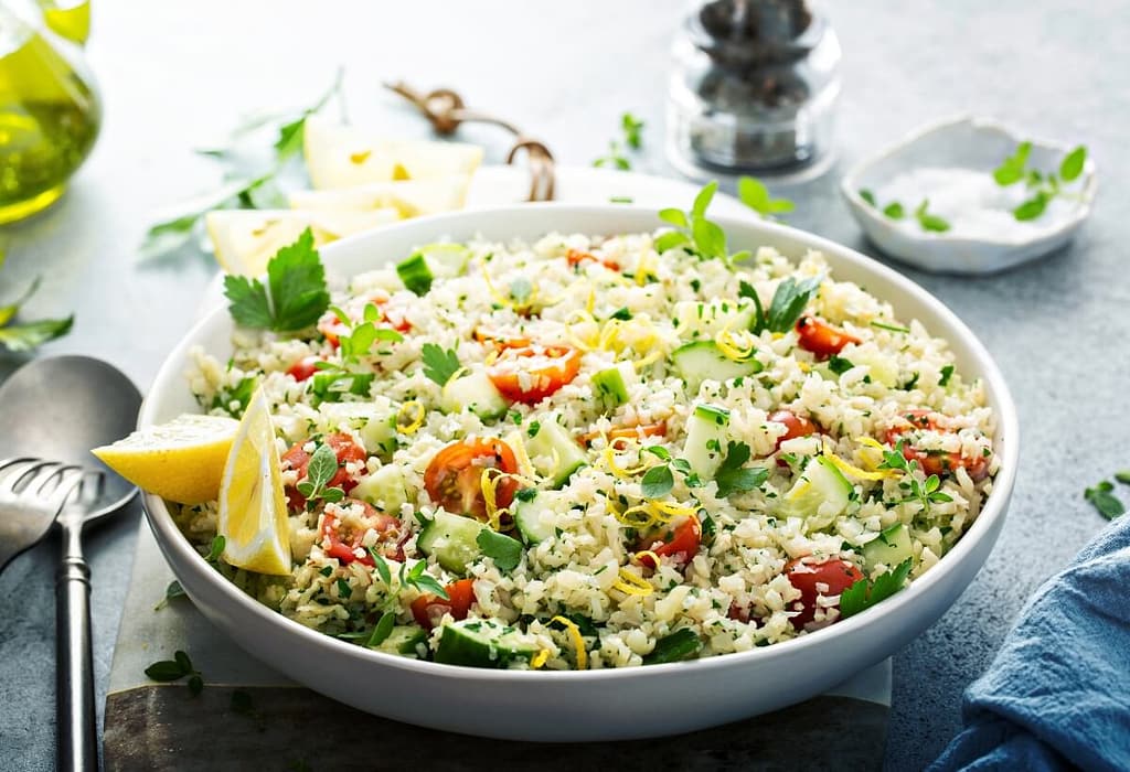 Tabule Low Carb de Couve-Flor Tabule Low Carb de Couve-Flor