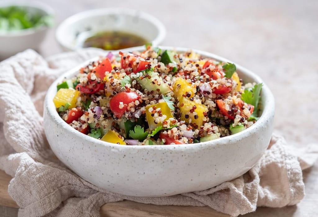 Salada de Quinoa com Hortelã e Cenoura Ralada 5 Salada de Quinoa