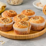 Bolinho de aveia e banana sem açúcar Bolinho de aveia e banana sem açúcar