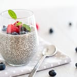 Pudim saudável de chia e leite de coco Pudim saudável de chia e leite de coco