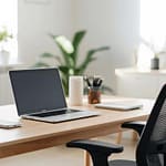 Como montei meu Home Office minimalista e feminino (Guia completo com produtos) como montei meu home office minimalista